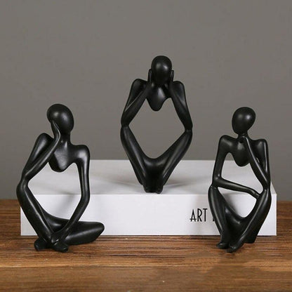 ArtMind – Minimalist Denker Skulptur mit moderner Eleganz