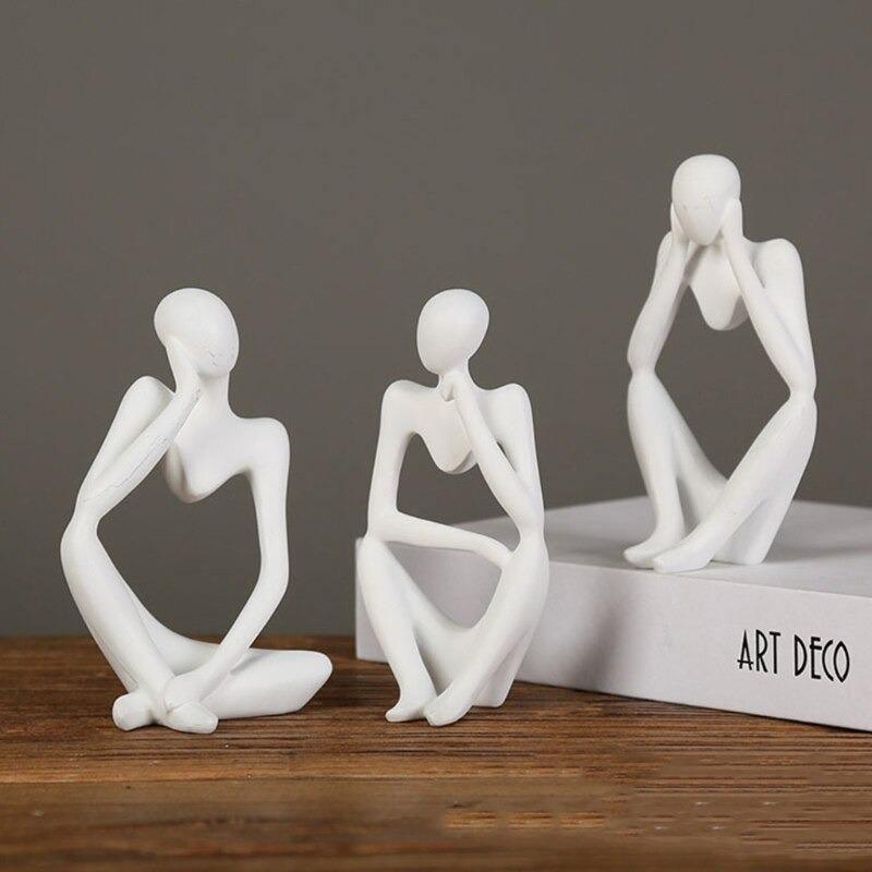 ArtMind – Minimalist Denker Skulptur mit moderner Eleganz
