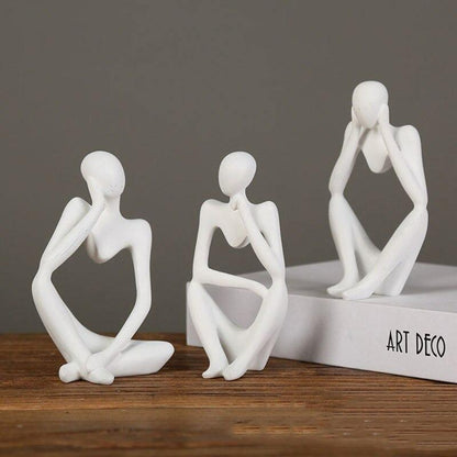 ArtMind – Minimalist Denker Skulptur mit moderner Eleganz