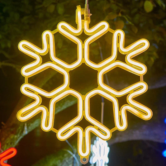 LED-Girlande Schneeflocke Wasserdicht - Weihnachtsdekoration Außen