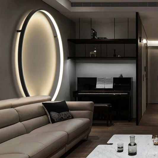 Moderne Eleganz Runde LED Wandleuchte – Minimalistisches Design für zeitgenössische Räume