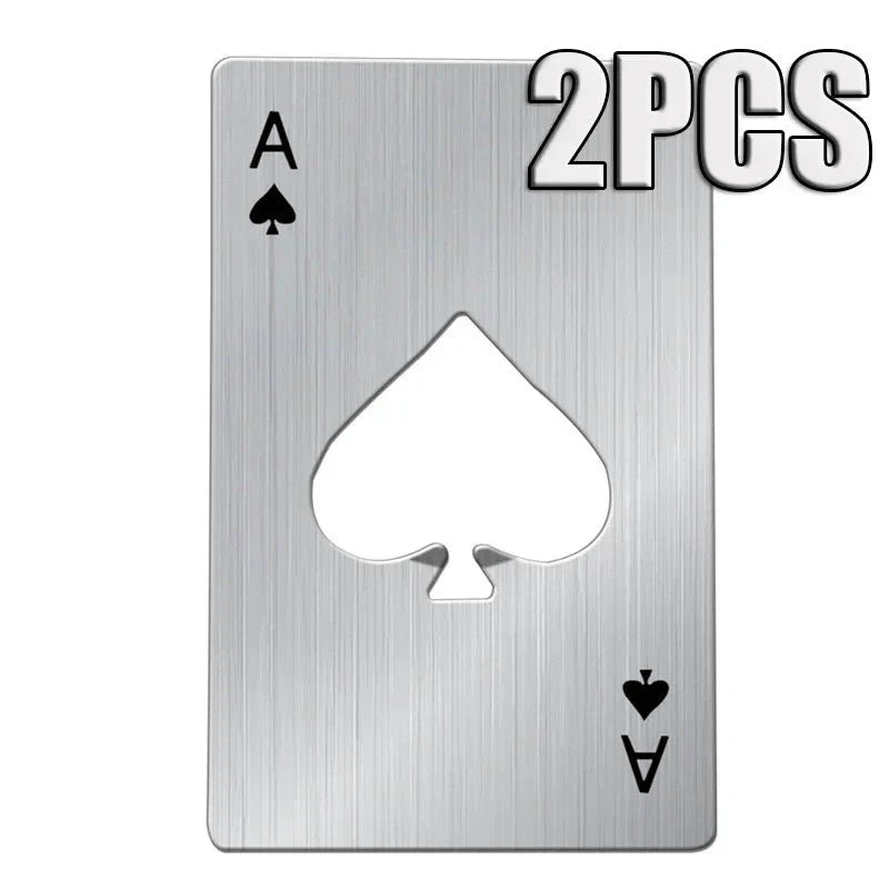 Taschenformat 'Ass von Pik' Karten-Design Flaschenöffner