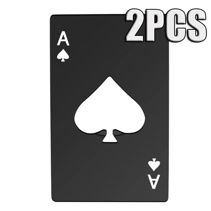 Taschenformat 'Ass von Pik' Karten-Design Flaschenöffner