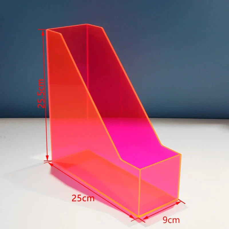 Bunte Acryl-Schreibtisch-Buchlagerung