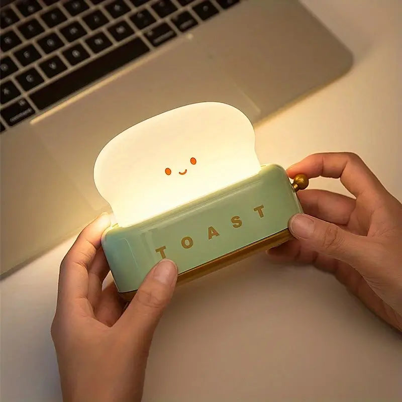 Schattige Nachttischlampe – Kawaii Toast LED-Lampe für Gemütliche Beleuchtung