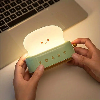 Cozy Glow - Kawaii Toast LED Nachtlicht für Schlafzimmer-Ambiente