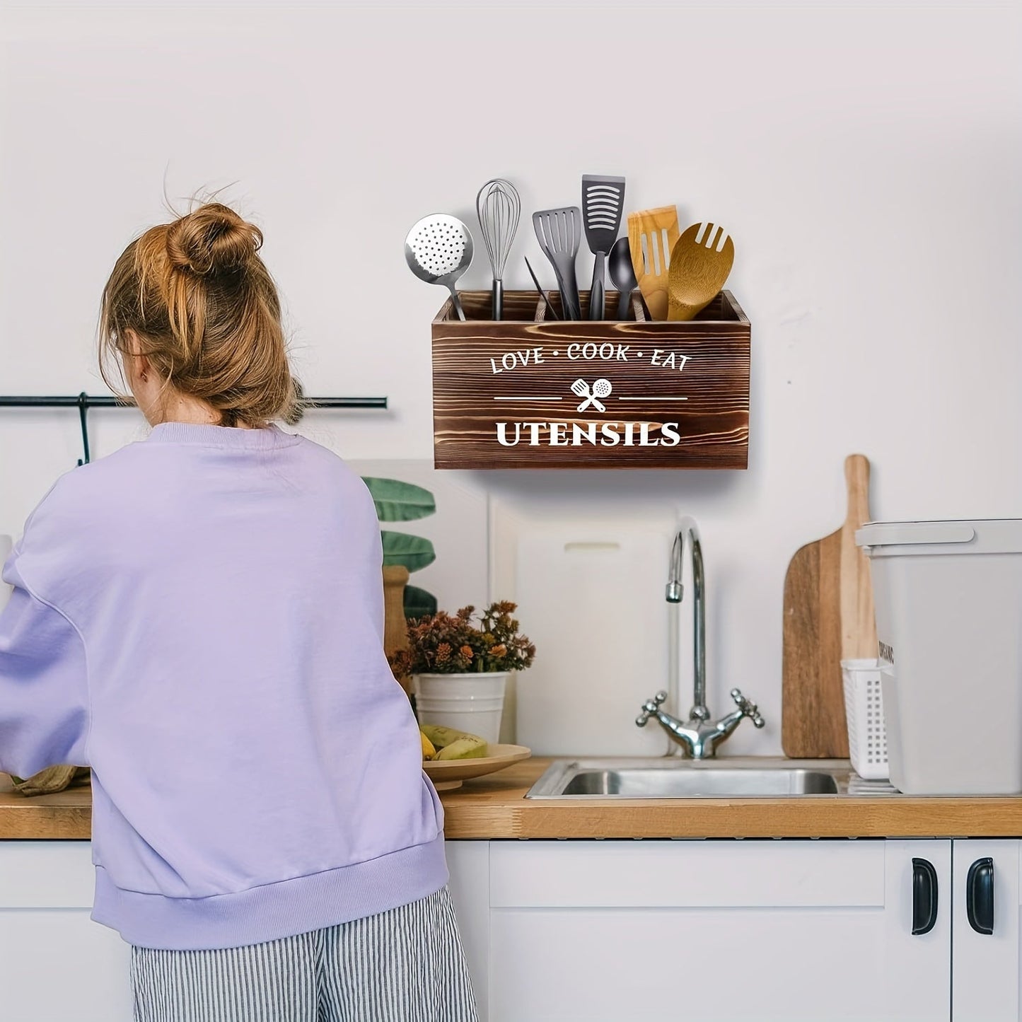 Holz Besteck Aufbewahrungsbox – Mit Fächern für Küche, Schlafzimmer und Büro