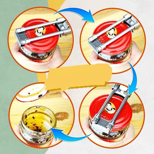 Royallure Einstellbarer Glas- und Flaschenöffner – Einfache Grip-Deckelentferner für alle Größen
