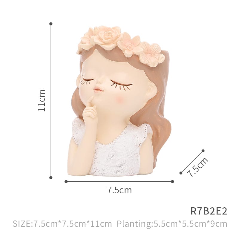 Cartoon Mädchen Sukkulententopf