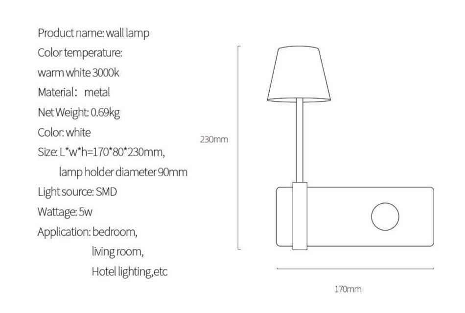 Garduru - Nordische Wandlampen für Schlafzimmer