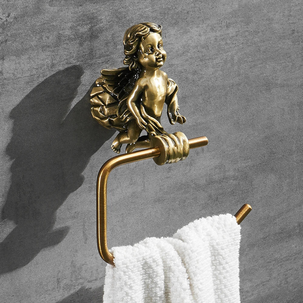 Antike Bronze Badezimmer Hardware Zubehör Set Handtuchring Bademantelhaken