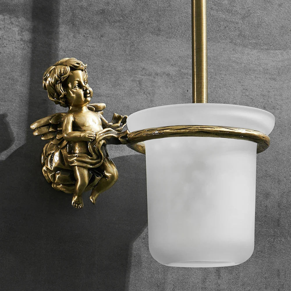 Antike Bronze Badezimmer Hardware Zubehör Set Handtuchring Bademantelhaken