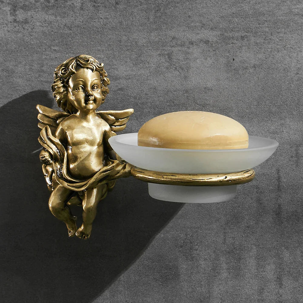 Antike Bronze Badezimmer Hardware Zubehör Set Handtuchring Bademantelhaken