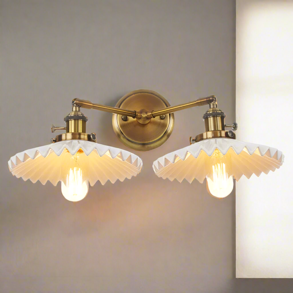 Garduru Antike Doppelkopf-Lampe aus Keramik | Vintage Design | Zeitlose Beleuchtung