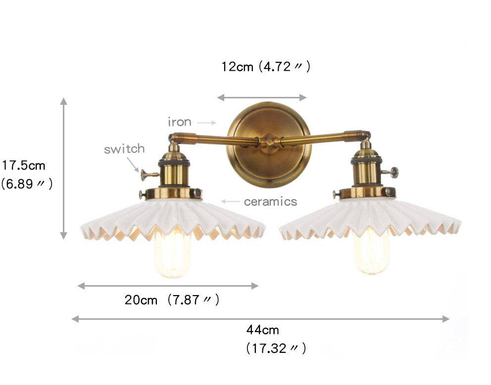 Garduru keramische Doppelkopf-Lampe