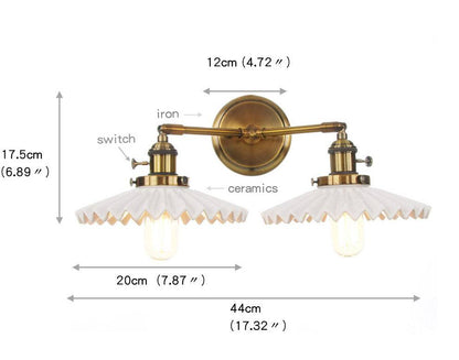 Garduru keramische Doppelkopf-Lampe