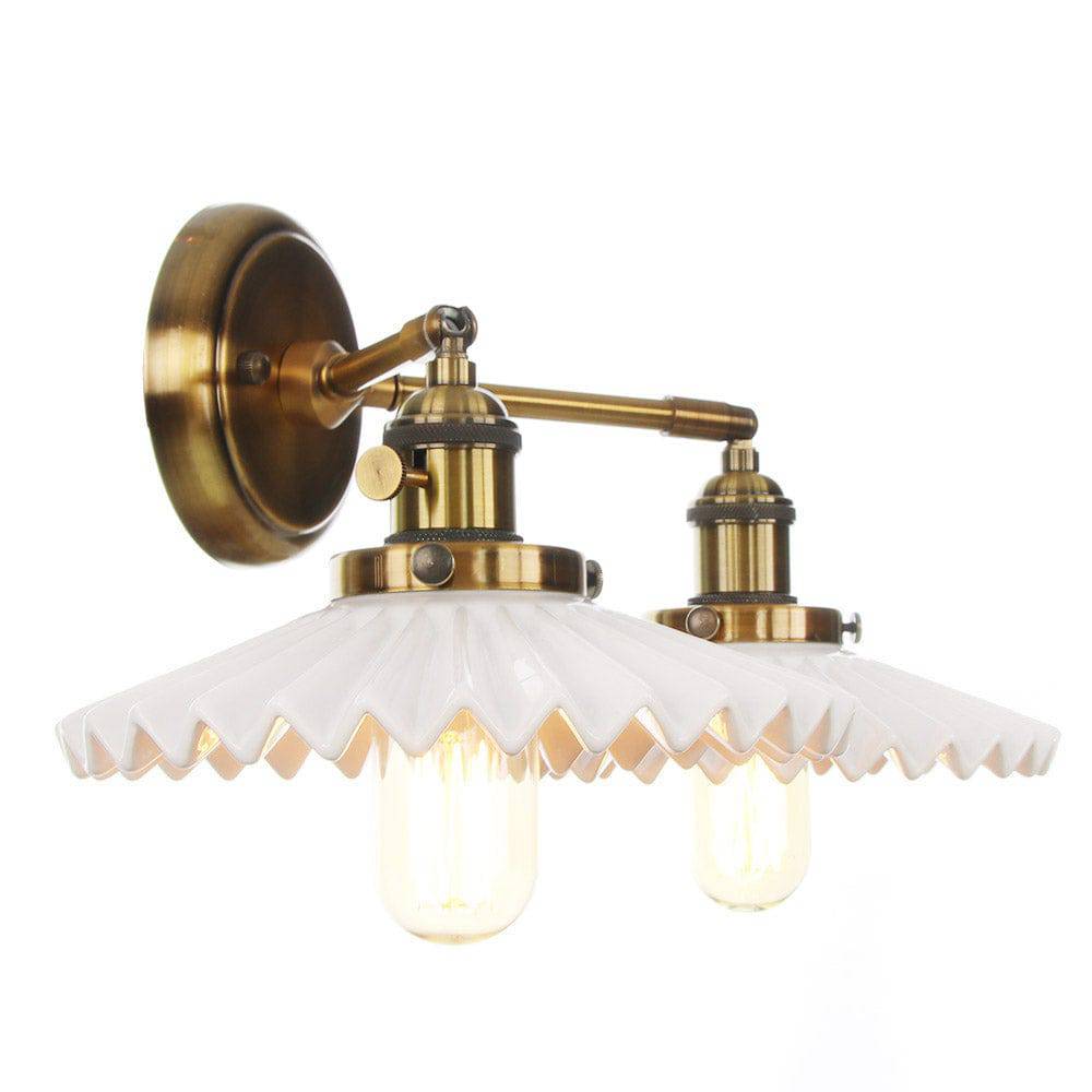 Garduru Antike Doppelkopf-Lampe aus Keramik | Vintage Design | Zeitlose Beleuchtung