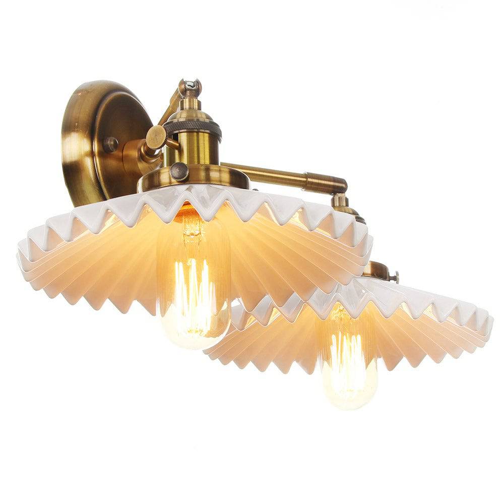 Garduru Antike Doppelkopf-Lampe aus Keramik | Vintage Design | Zeitlose Beleuchtung