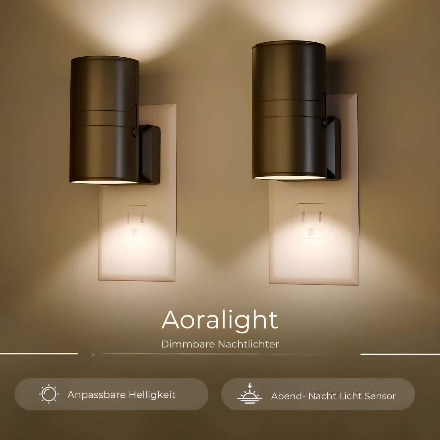 Aoralight LED Steckdosen Nachtlampe