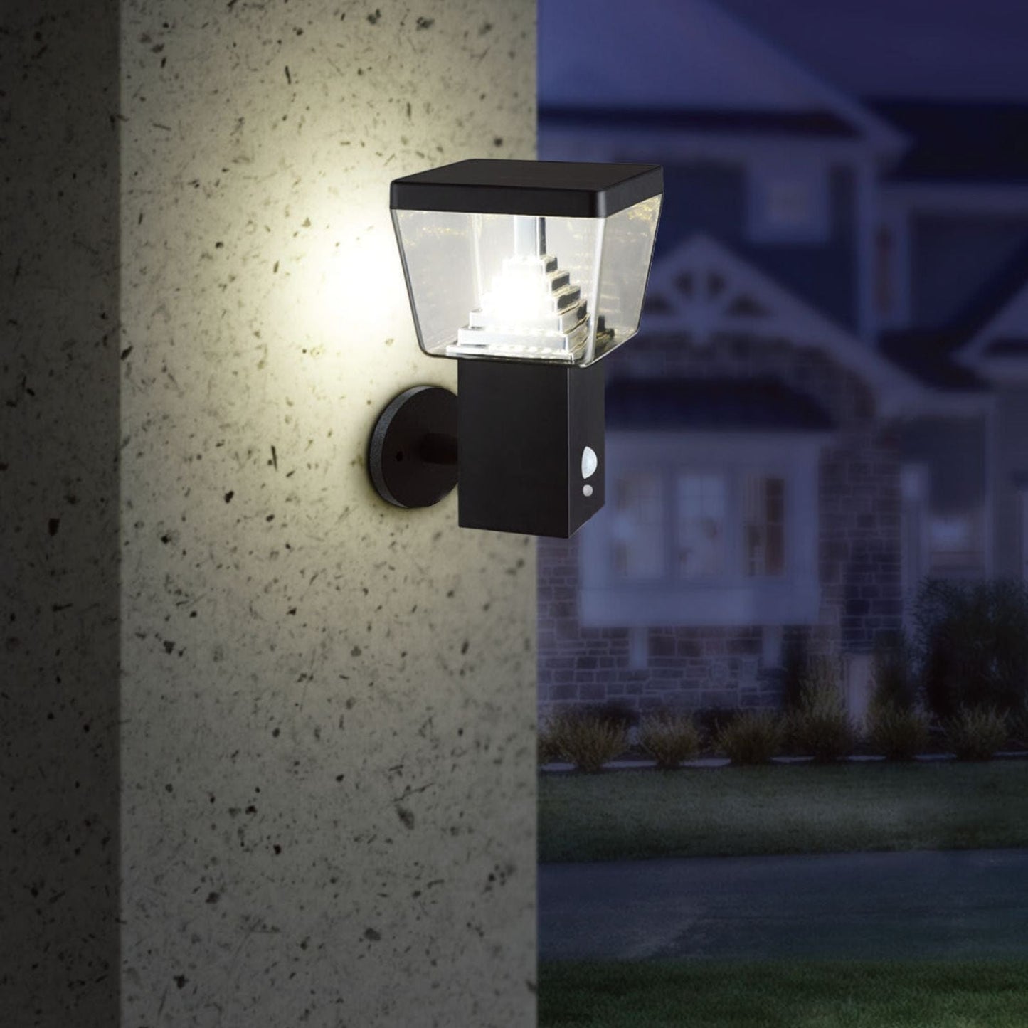 Solar-Außenlampe mit Bewegungsmelder und 3 Beleuchtungsmodi