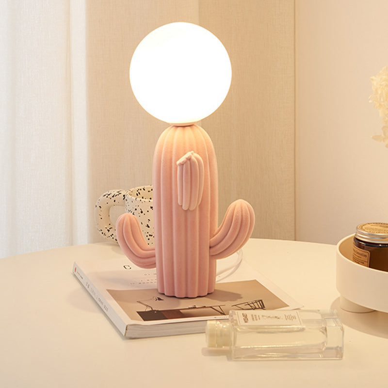 Garduru - Kreative Plüsch-Tafellampe mit Glas für Wohnzimmer & Schlafzimmer