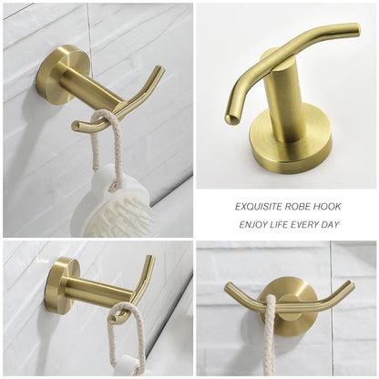 Edelstahl Wandmontage Hardware Haken Badezimmer Bademantel Schlüssel Jackenhalter