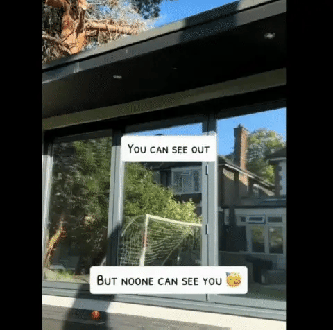 LuxRoyale Reflexions-Einweg-Privatsphäre-Glas-Wärmedämmfolie
