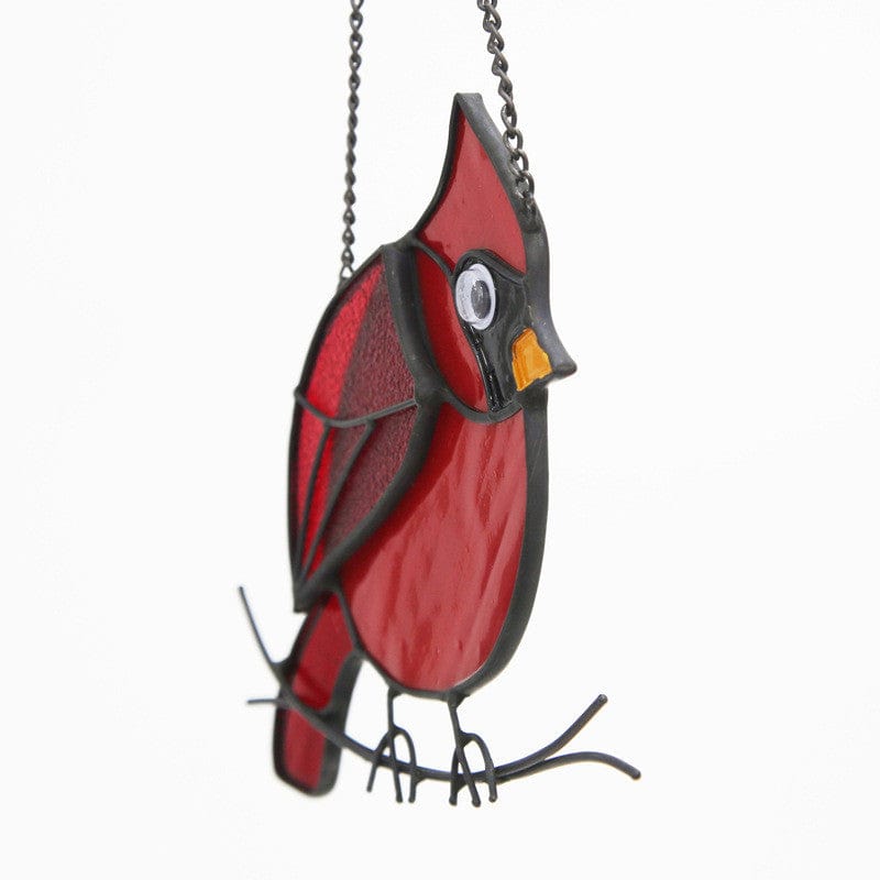 Cardinal Crystal Suncatcher | Buntglas