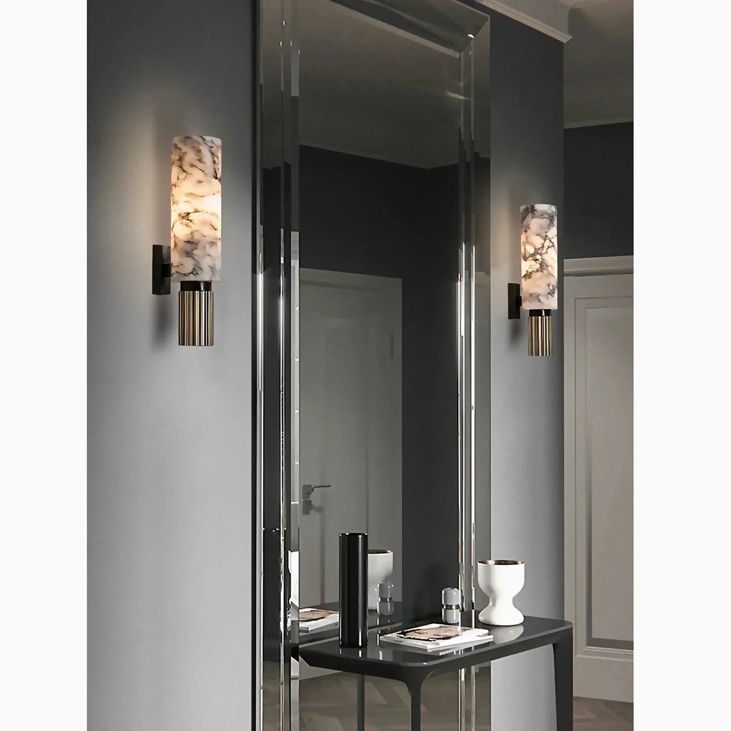 Wandapplique aus Marmor und Kupfer - Elegante LED-Beleuchtung für Ihr Interieur