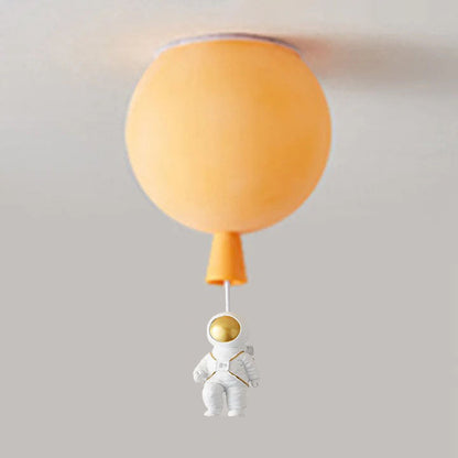 Garduru Moderne Mond & Astronaut LED Deckenleuchte – Verspielt Weltraum-Themenlampe