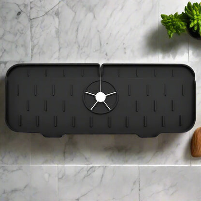 Luxora Silikon Wasserhahn Griff Tropfenfänger Tray - Flexibles Mat