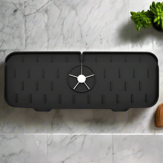 Luxora Silikon Wasserhahn Griff Tropfenfänger Tray - Flexibles Mat