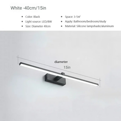 Moderner Aluminium LED Badezimmerspiegel Wandlampe Wandbeleuchtungseinrichtung