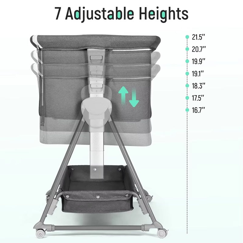 Babykorb mit Rädern und Aufbewahrungskorb