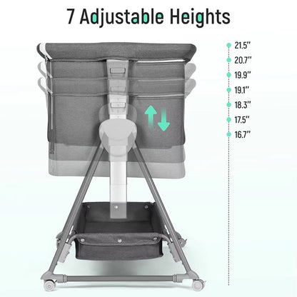 Babykorb mit Rädern und Aufbewahrungskorb