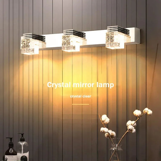 Moderne LED Wandleuchte Kristall Wandlampe Spiegel Dekor Beleuchtungseinrichtung