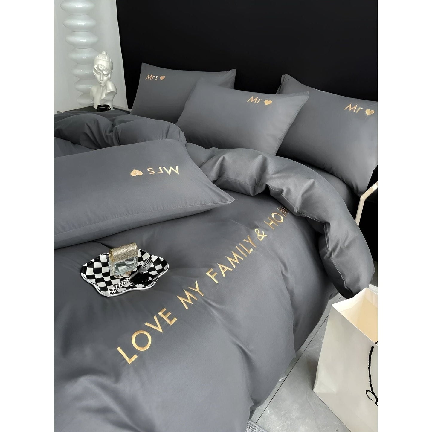 Ultra-weiche ägyptische Baumwollbettwäsche - Bettbezüge und Bettlaken für Einzel-, Doppel-, Queensize-, Kingsize-Größen