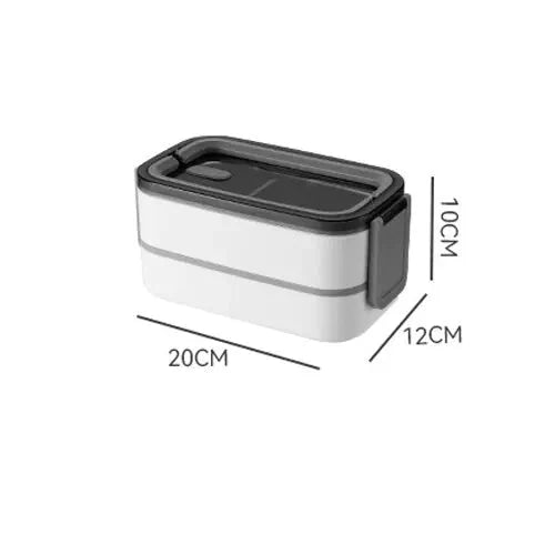 2-schichtige Edelstahl Bento-lunchbox Mit Verschlussdeckel