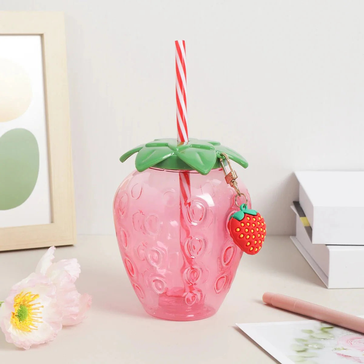 Berry-Licious Erdbeer Strohhalm Trinkbecher