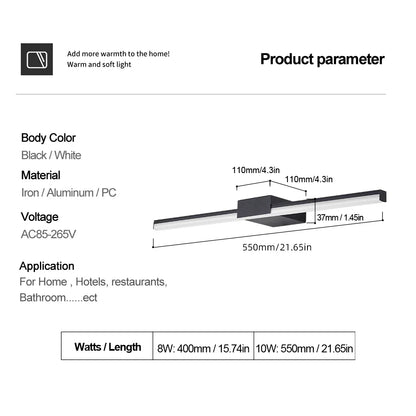 LED-Wandlampe Badezimmer Spiegellicht Indoor Moderne Wandleuchten