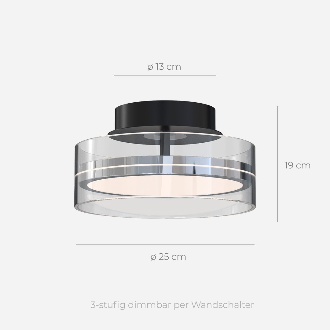 Garduru – Schlanke LED-Deckenleuchte mit einstellbarer Helligkeit