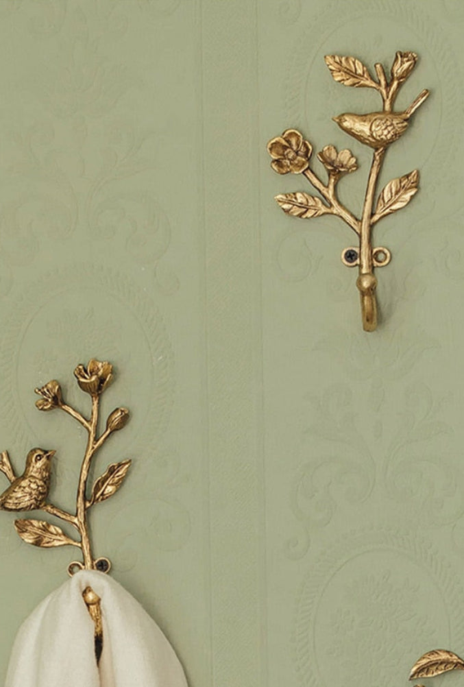 AvianCharm – Metall Wandhaken mit verspieltem Vogel Design