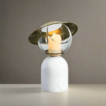 Schwarzer Marmor Effekt Kerzenhalter