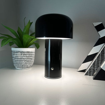Royaleva Chic Modern Drahtlose Pilzlampe – 3 Helligkeitsstufen, kabellos & USB wiederaufladbar