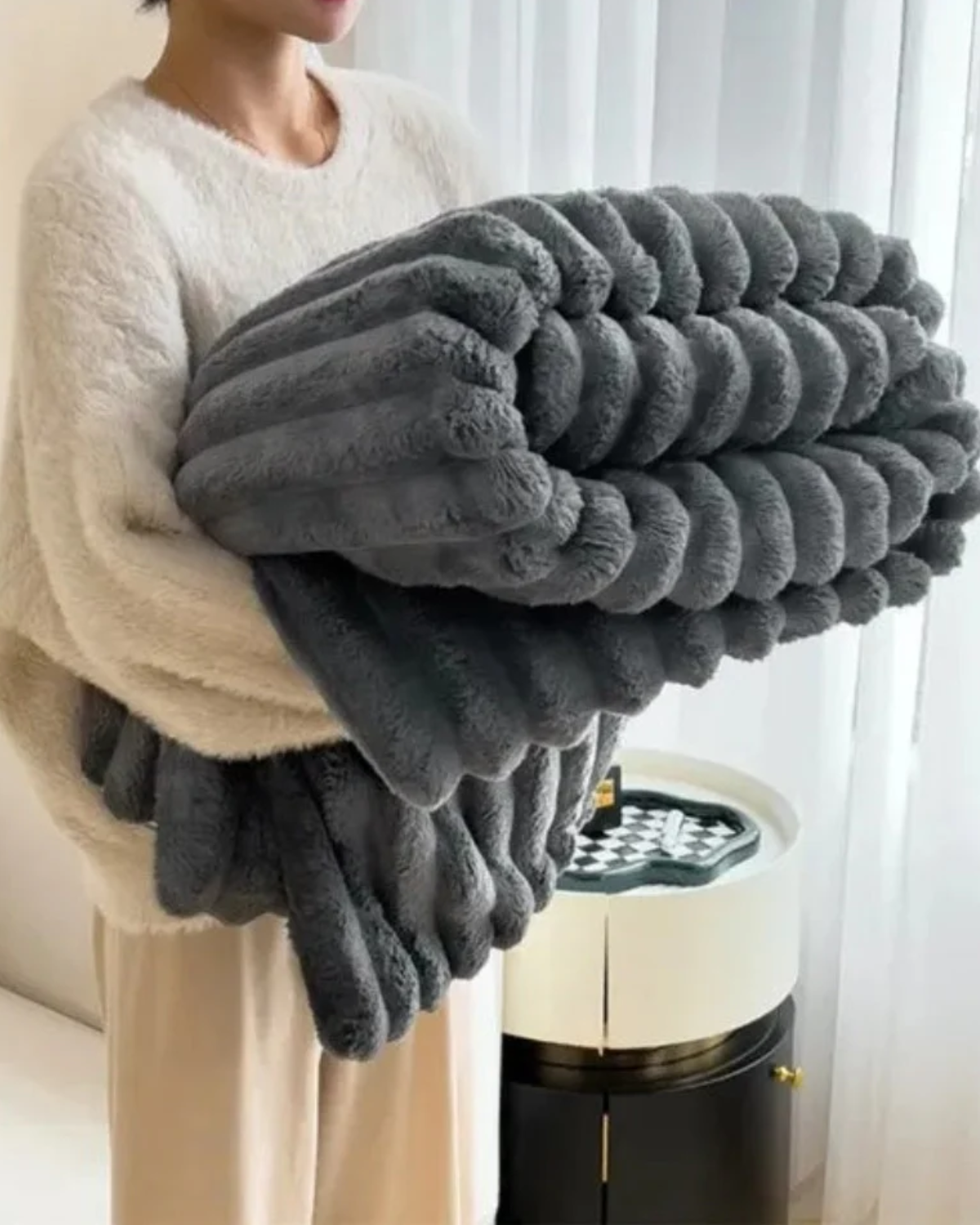Veloura – Luxuriöse Plüschdecke mit elegantem Design für Wärme und Stil