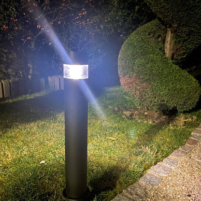 Solar-Außenleuchte mit Bewegungsmelder und Edelstahlkonstruktion