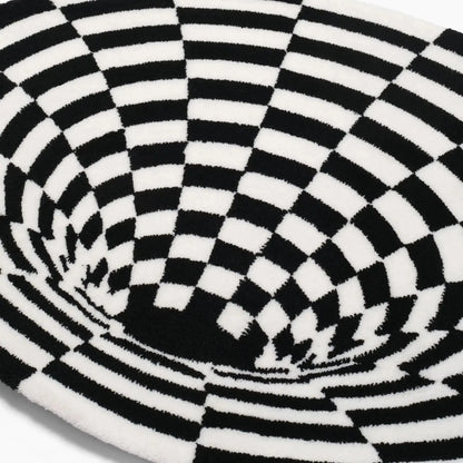 Bodenlos Geometrischer Schachbrettteppich