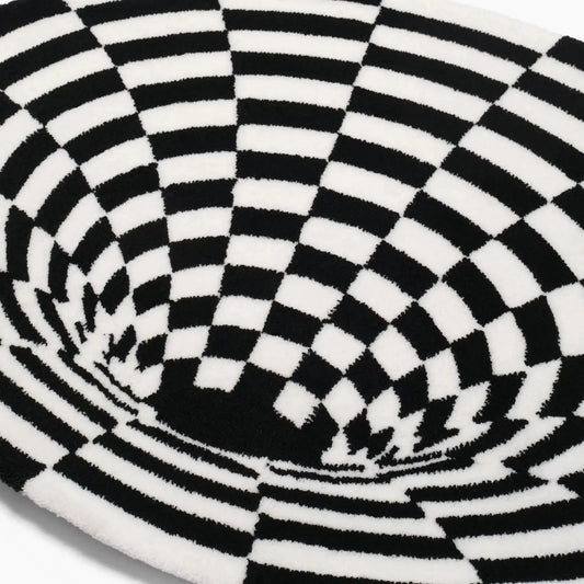 Bodenlos Geometrischer Schachbrettteppich