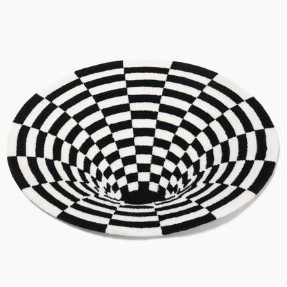 Bodenlos Geometrischer Schachbrettteppich