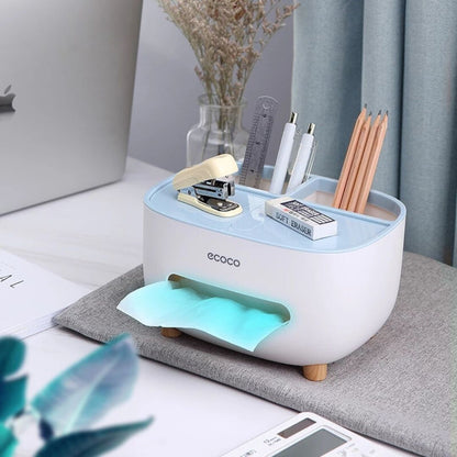 Multifunktionaler 4-in-1 Taschentuchbox-Organisator